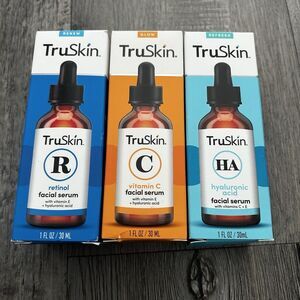 TruSkin Face Serum Trio – Hyaluronic Acid, Vitamin C & Retinol Serum